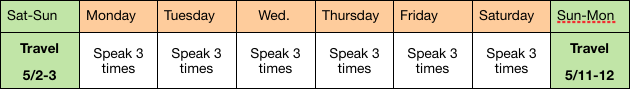 schedule