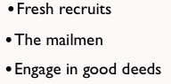 Fresh recruits, mailmen and good deeds Titus 3:12-14