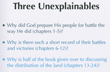 3 Unexplainables in the Book of Joshua