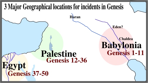 Genesis Outline Map: Babylonia, Palestine and Egypt.