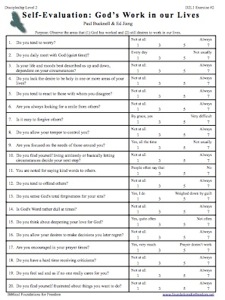 Self-evaluation exercise