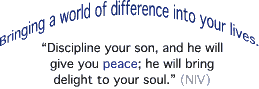 Dicipline brings a world of difference into your lives. it is God's expression of His love for His children.