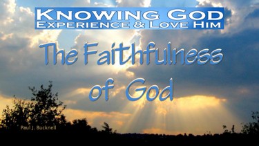 The Faithfulness of God