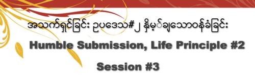 Burmese #3 Humble Submission 
Life Principle 2 - Audio