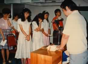 The Mother Church commissions the Wujya worker team from their church.