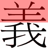 The Chinese character (word) for righteousness (yi) is formed by