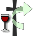 Communion, Cross, Resurrection symbols