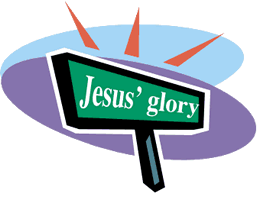 Sign pointing to Jesus' glory