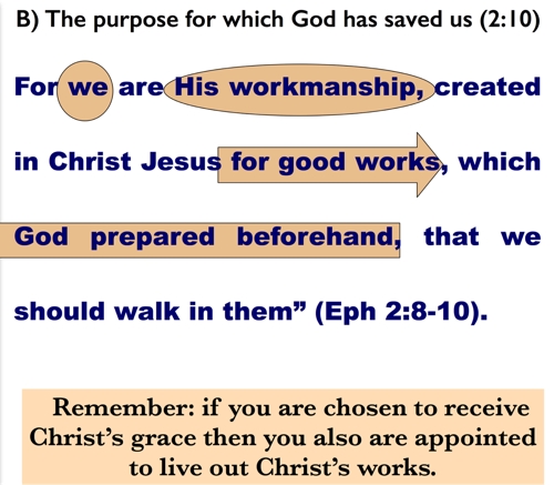 Ephesians 2:8-10 chart outline for