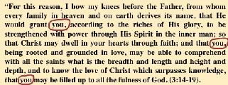Ephesians 3:14-19 - prayer