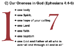 Ephesians 4:4-5 The Doctrine of Unity (The Reason for ...