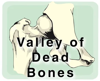 Valley of dead bones illustration