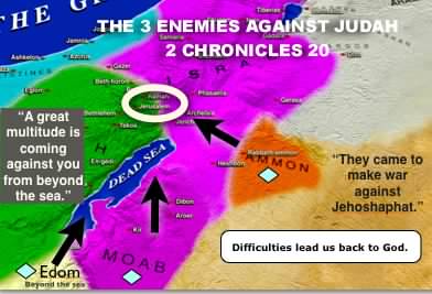 Enemies of Judah & Jehoshaphat: Ammon, Moab, Edom