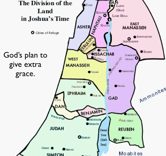 Israel after conquest map