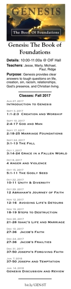 Genesis bookmark