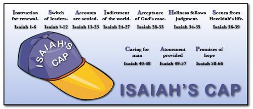 Isaiah's Cap - outline diagram of Isaiah