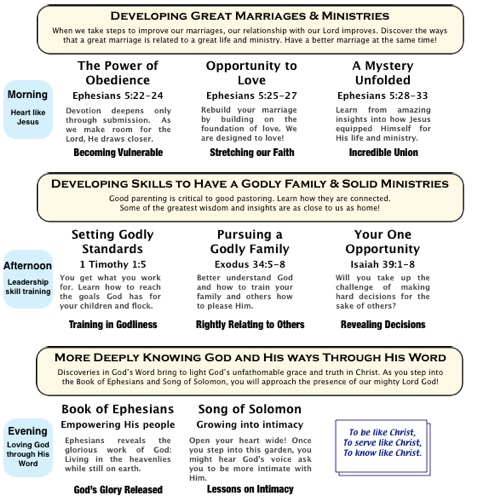 ADT Schedule Marriage and Family