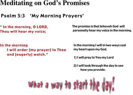 Meditating on God's Promises; Morning prayers