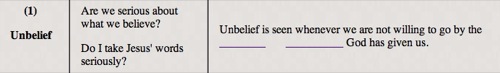 unbelief