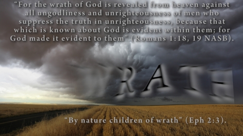 wrath of God revealed Romans 1:18-19