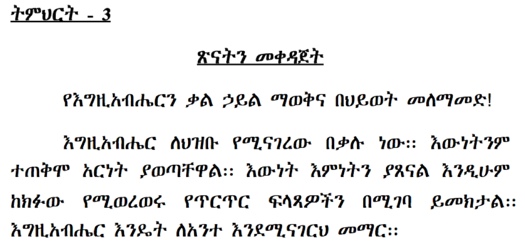 #3 Amharic