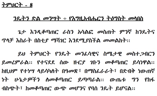 #8 Amharic